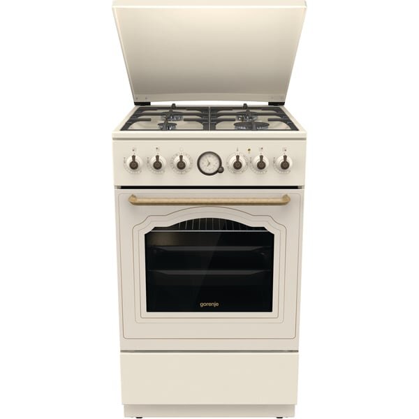 Aragaz GORENJE GKS5B70CLI, 4 arzatoare, Gaz, Electric, L 50 cm, Bej