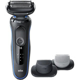 Aparat de ras electric Braun 50-B1620s, sistem EasyClean, utilizare uscata si umeda, albastru