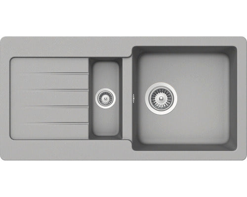 Chiuveta granit Schock Typos D-150S Croma Cristalite 860 x 435 mm, adancime cuva 200 mm, reversibila, montare pe blat