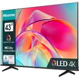 Televizor HISENSE QLED 43E7KQ, 108 cm, Smart, 4K Ultra HD, Clasa G