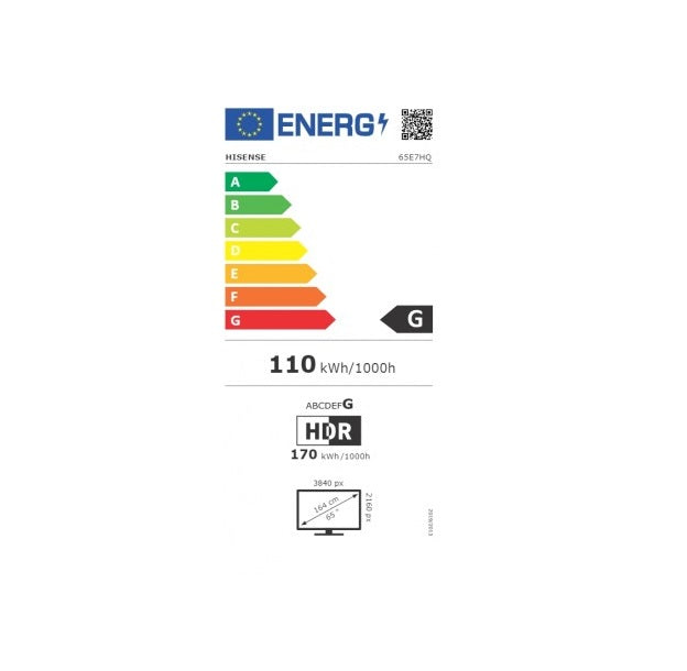 Televizor, Hisense, 65E7HQ Smart QLED, 164 cm, 4K, Ultra HD