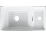 Lavoar de dimensiuni mici Jungborn Nove, baterie pe dreapta, 25x51 cm, alb lucios