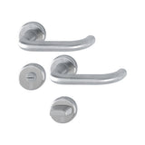 Maner usa interior, Hoppe Baden, cu rozeta pentru baie, material inox