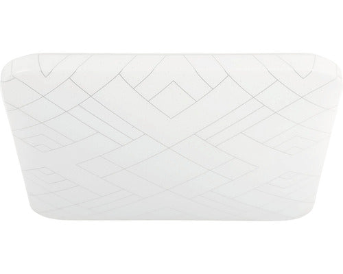 Plafoniera Cu Led Integrat Rende 19, 5w 2300 Lumeni, 380x380 Mm, Alb/argintiu