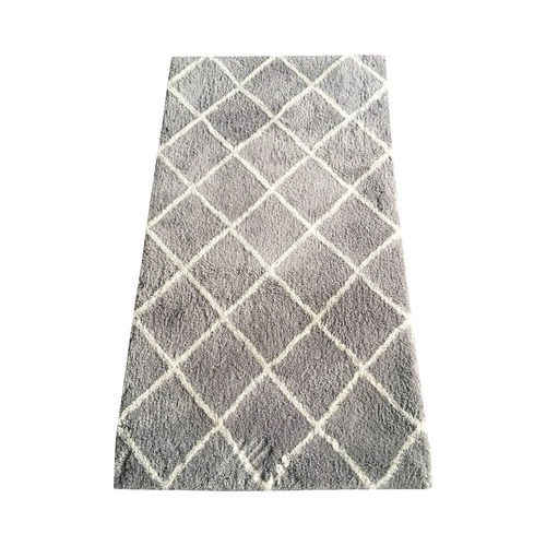 Covor Shaggy romburi gri 80x150 cm