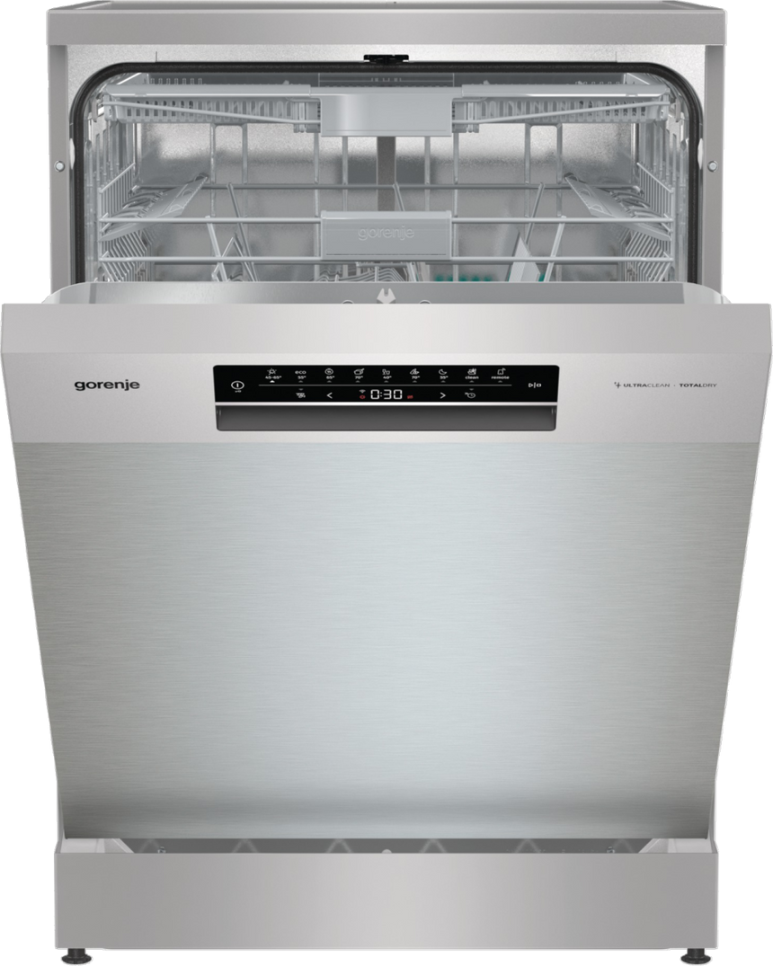 Masina de Spalat Vase GORENJE GS673C60X, 16 seturi, 7 programe, 60 cm, Clasa C, Argintiu
