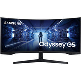 Monitor Gaming VA LED Samsung 34" LC34G55TWWPXEN, Full HD (1920 x 1080), HDMI, DisplayPort, AMD FreeSync, Ecran Curbat, 165 Hz, 1 ms, Negru