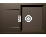 Chiuveta Bucatarie Cu O Cuva Schock Mono D-100 76,5x51 Cm, Cu Picurator, Reversibila, Cristadur Bronze