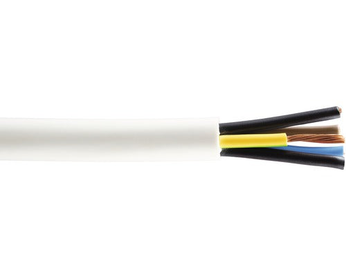 Cablu Myym (H05vv-f) 5x1 Mm² Alb, Inel 25m