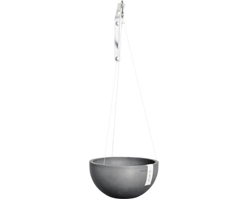 Ghiveci Ecopots Brussels Cu Agatatoare Plastic Ø 26, 5 Cm H 13 Cm Gri