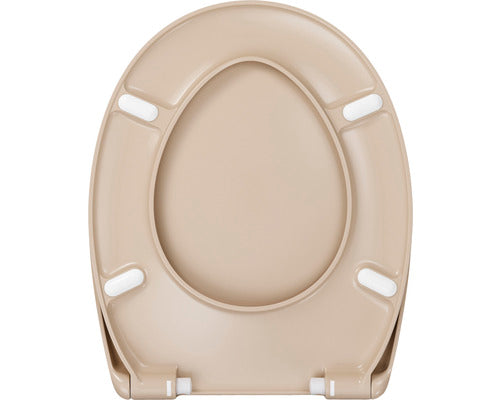 Capac WC FORM & STYLE New Paris duroplast, usor detasabil, inchidere lenta, bej 41,6-46,3x37 cm