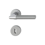 Maner usa interior, Hoppe Lecce, cu rozeta pentru cheie, material aluminiu, crom lucios/satinat, 132 x 52mm
