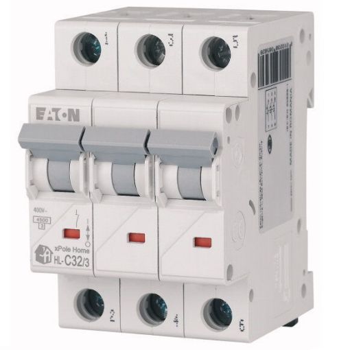 Siguranta electrica automata EATON 194794, HL-C32/3, latime 3 module, 4,5kA, 3P, caracteristica C, 32A