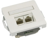 Priza Date Rj45 Dubla Roth Lange Plus Cat.3, Alb