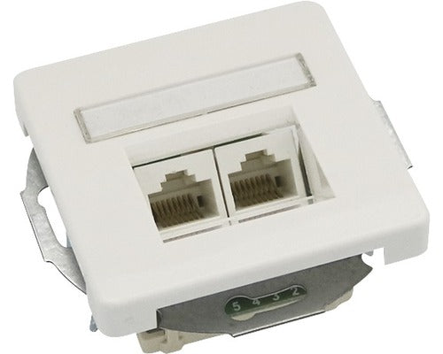 Priza Date Rj45 Dubla Roth Lange Plus Cat.3, Alb