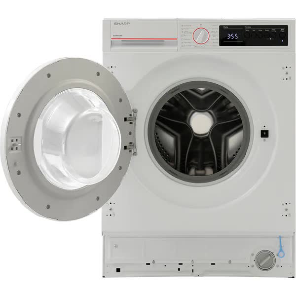 Masina de Spalat Rufe Incorporabila SHARP ES-NIB7141WD-EE, Steam, AllergySmart, 7 kg, 1400 rpm, Clasa D, Alb