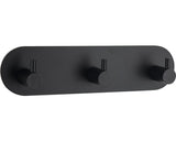 Cuier Baie Triplu Form&style Cu Lipire Negru