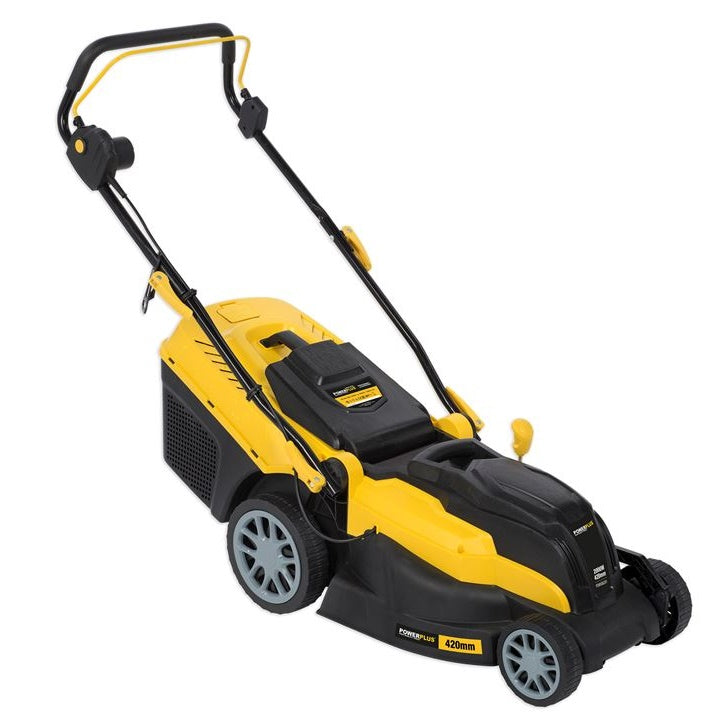 Masina electrica de tuns gazon/iarba, Powerplus, POWXG6281, 2000W, 420mm, cos colector 40 l
