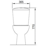 Set WC Combo Canto, evacuare laterala, include rezervor si capac WC termoplast, alb