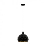 Lustra Roccaforte EGLO, metal, negru auriu