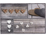 Covoras Intrare Ambiance Hearts Taupe 50x75 Cm