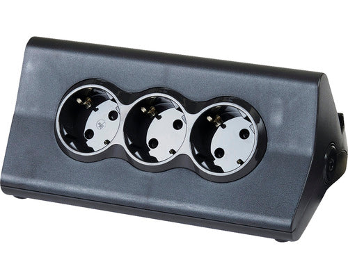 Prelungitor pentru birou Legrand L694811, cu priza 10A, 2xUSB tip A 2.4A, 3 prize, sectiune cablu 3x1.5mm, cablu 1.5m, Negru