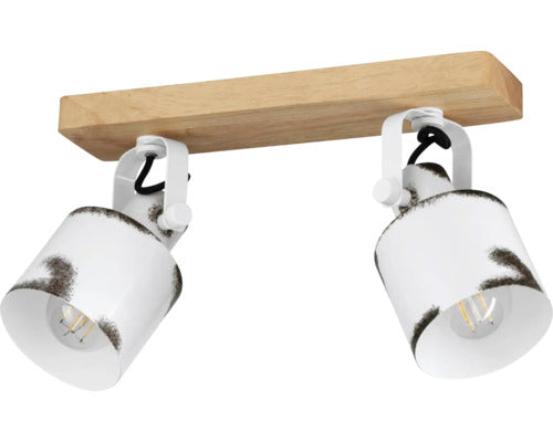 Plafoniera Kilburn E27 Max. 2x40w, Lemn/metal