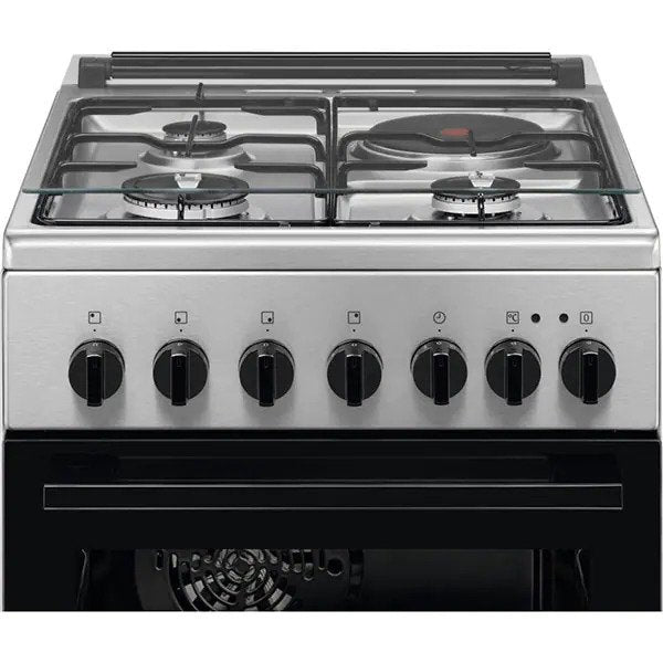 Aragaz ELECTROLUX LKM520000X, 4 arzatoare, Gaz plus Electric, L 50 cm, Grill, Inox