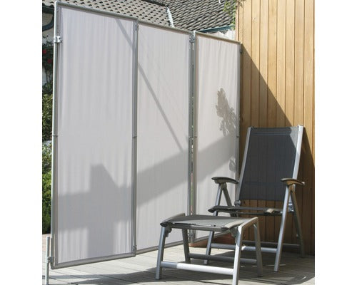 Paravan Format Din 3 Parti, Gri Argintiu, 170x210 Cm