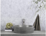 Lavoar rotund Marba cu Montaj pe Blat, 42 cm, Beton, Gri Inchis