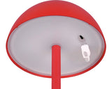 Veioza Cu Led Integrat Ricardo 1, 5w 240 Lumeni, Pentru Exterior Ip54, Incarcare Usb, Rosu