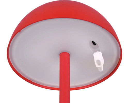 Veioza Cu Led Integrat Ricardo 1, 5w 240 Lumeni, Pentru Exterior Ip54, Incarcare Usb, Rosu