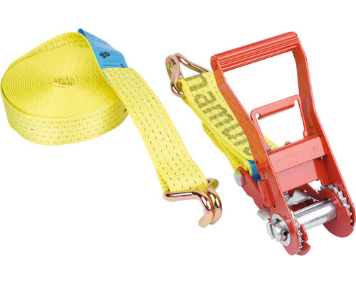 Set Chingi De Fixare Cu Clichet & Carlig Mamutec Td1 50mm X 8m, Max. 5000kg, Galben, 2 Piese