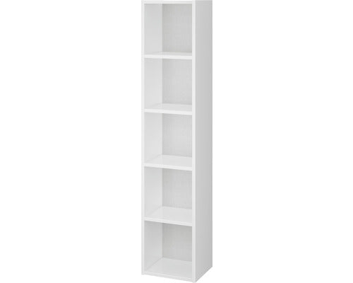 Dulap Baie Inalt Suspendat Cersanit Crea, Compartiment Deschis, PAL, 30x140 cm, Alb