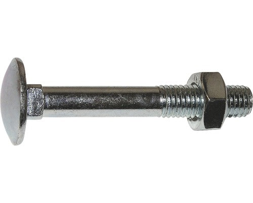Suruburi Metrice Cu Cap Bombat Torbant Si Piulita Dresselhaus 12x160 Mm Din603 Otel Zincat, 25 Bucati