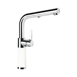 Baterie bucatarie cu dus extractibil SC-540, 2 tipuri de jet, cartus ceramic, Cristalite Alpina, Alb