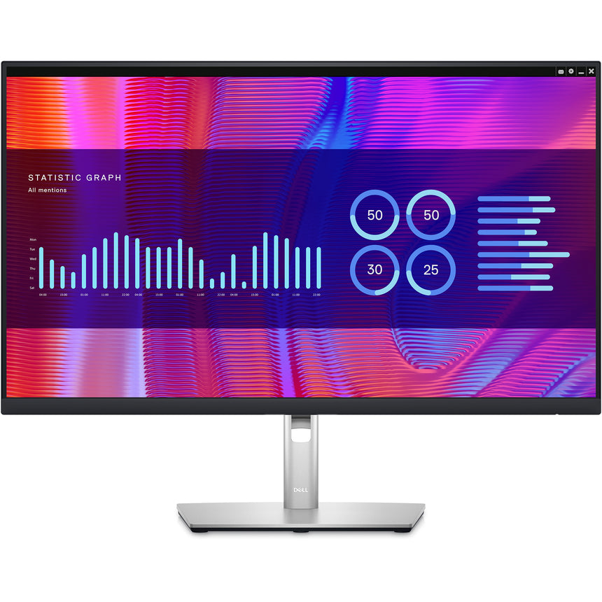 Monitor LED IPS Dell P2723D 27", QHD (2560x1440), 60Hz, 5ms, Anti-glare, 99% sRGB, Hub USB, HDMI, DisplayPort, Pivot, VESA, negru