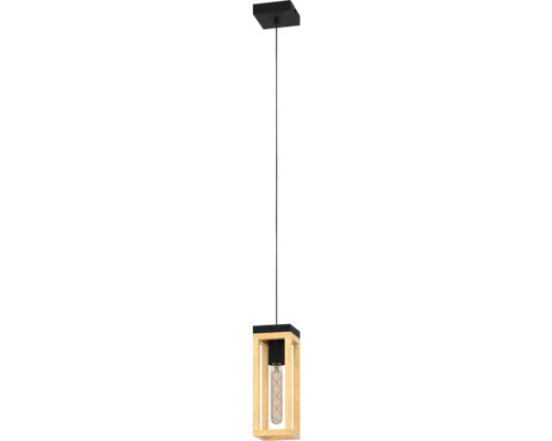 Pendul Nafferton E27 Max. 1x40w, Negru/lemn