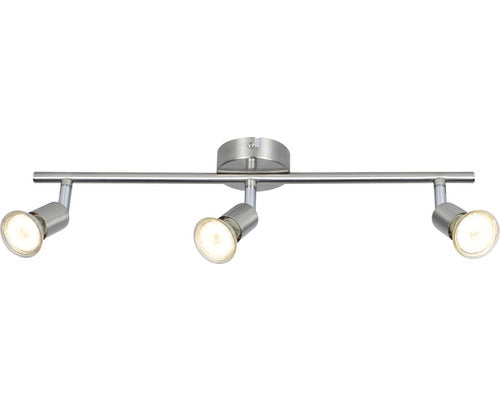 Sina Spoturi Gu10 3x3w, Becuri Led Incluse, Nichel Satinat