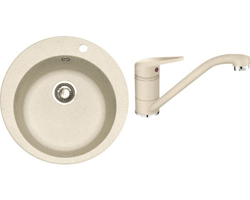 Pachet Chiuveta Bucatarie Franke ROG 610, Fragranite + Baterie Monocomanda Novara Avena