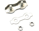 Cleme Duble Cabluri Metalice Pösamo 8mm, Otel Zincat, 2 Bucati