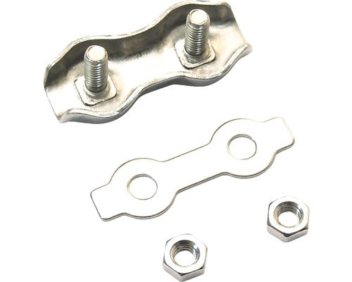 Cleme Duble Cabluri Metalice Pösamo 8mm, Otel Zincat, 2 Bucati