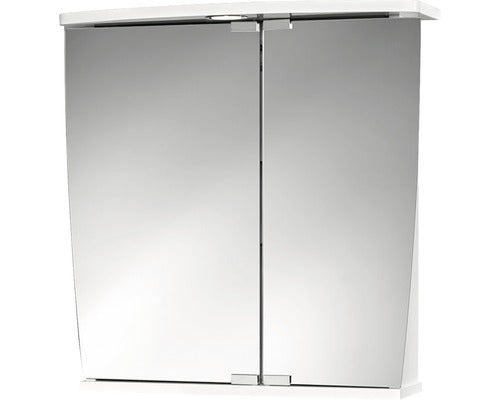 Dulap baie cu oglinda Jokey Numa, iluminare LED, PAL, 58x59,5 cm, alb, IP 20