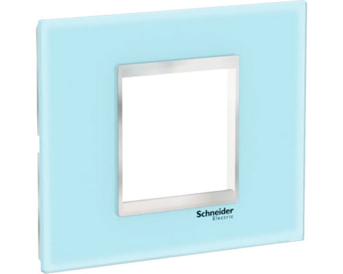 Rama Aparataje Schneider Easy Styl 2 Module, Sticla Albastru Deschis