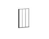 Paravan dus Sanotechnik Elite 80x140 cm, profil negru