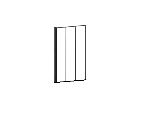 Paravan dus Sanotechnik Elite 80x140 cm, profil negru
