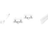 Set Sina 2 Canale Plastic Alb 150 Cm, Include Inele, Finale Si Set Montaj