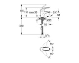 Baterie lavoar monocomanda GROHE Eurosmart marime S 33188002 crom