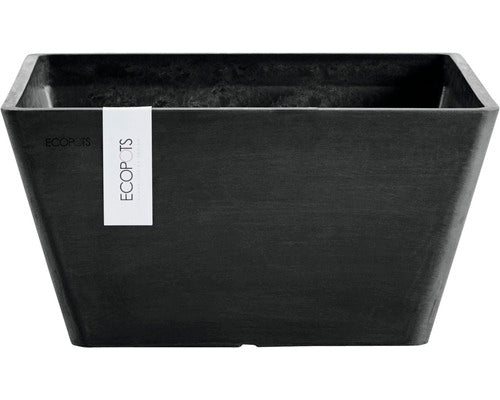 Ghiveci Ecopots Berlin Plastic 25x25x12, 8 Cm Gri Inchis