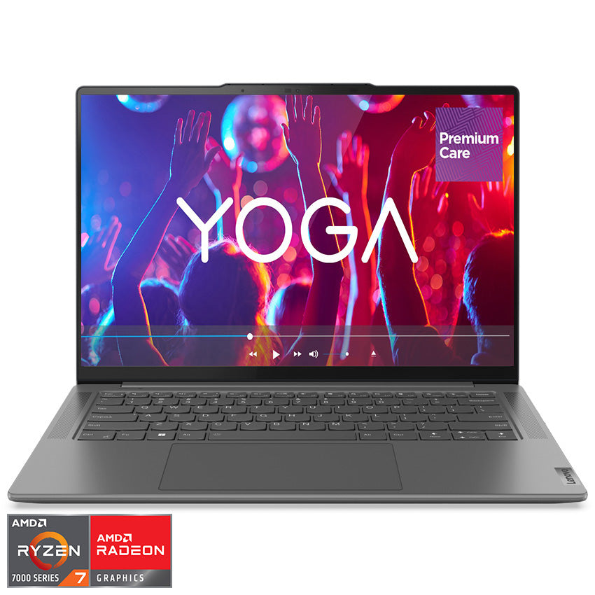 Laptop ultraportabil Lenovo Yoga Pro 7 14APH8 cu procesor AMD Ryzen™ 7 7840HS pana la 5.1 GHz, 14.5", 2.5K, IPS, 16GB, 1TB SSD, AMD Radeon™ 780M Graphics , No OS, Storm Grey, 3y on-site Premium Care